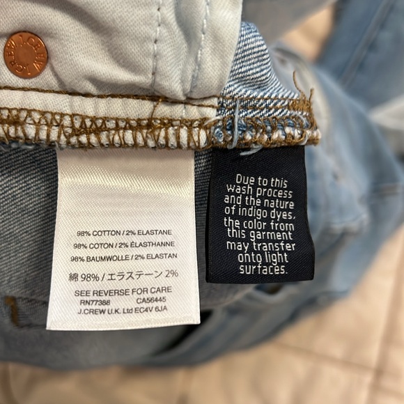 J. Crew slim broken in boyfriend Jean light wash size 28 with distressing - Picture 8 of 8